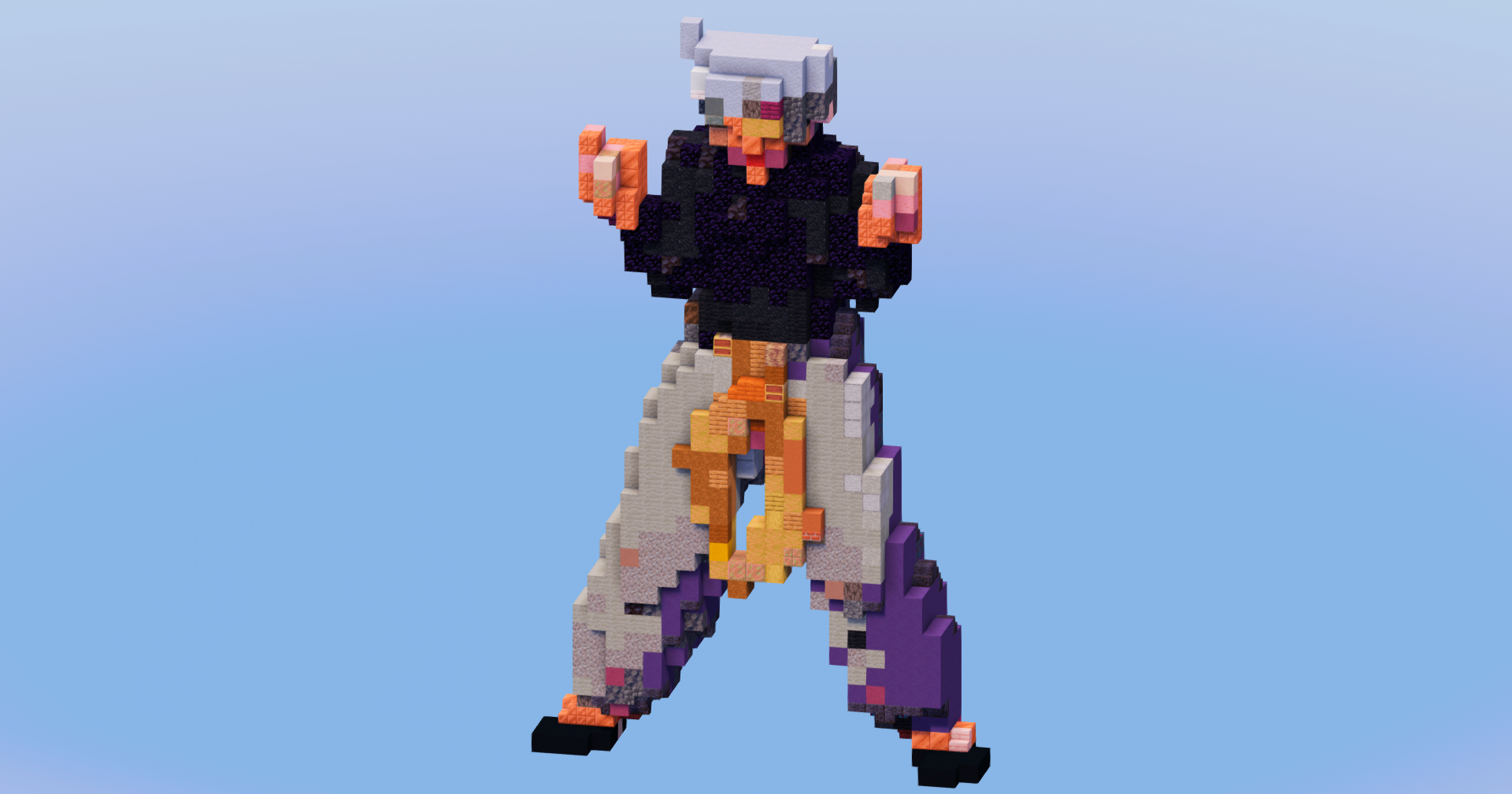 Garou from One Punch Man — Minecraft Build by LeonisBuilds