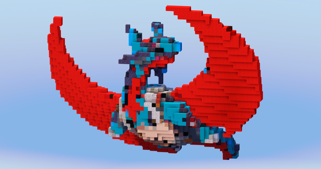 Mega Salamence from Pokemon — Minecraft Build by LeonisBuilds