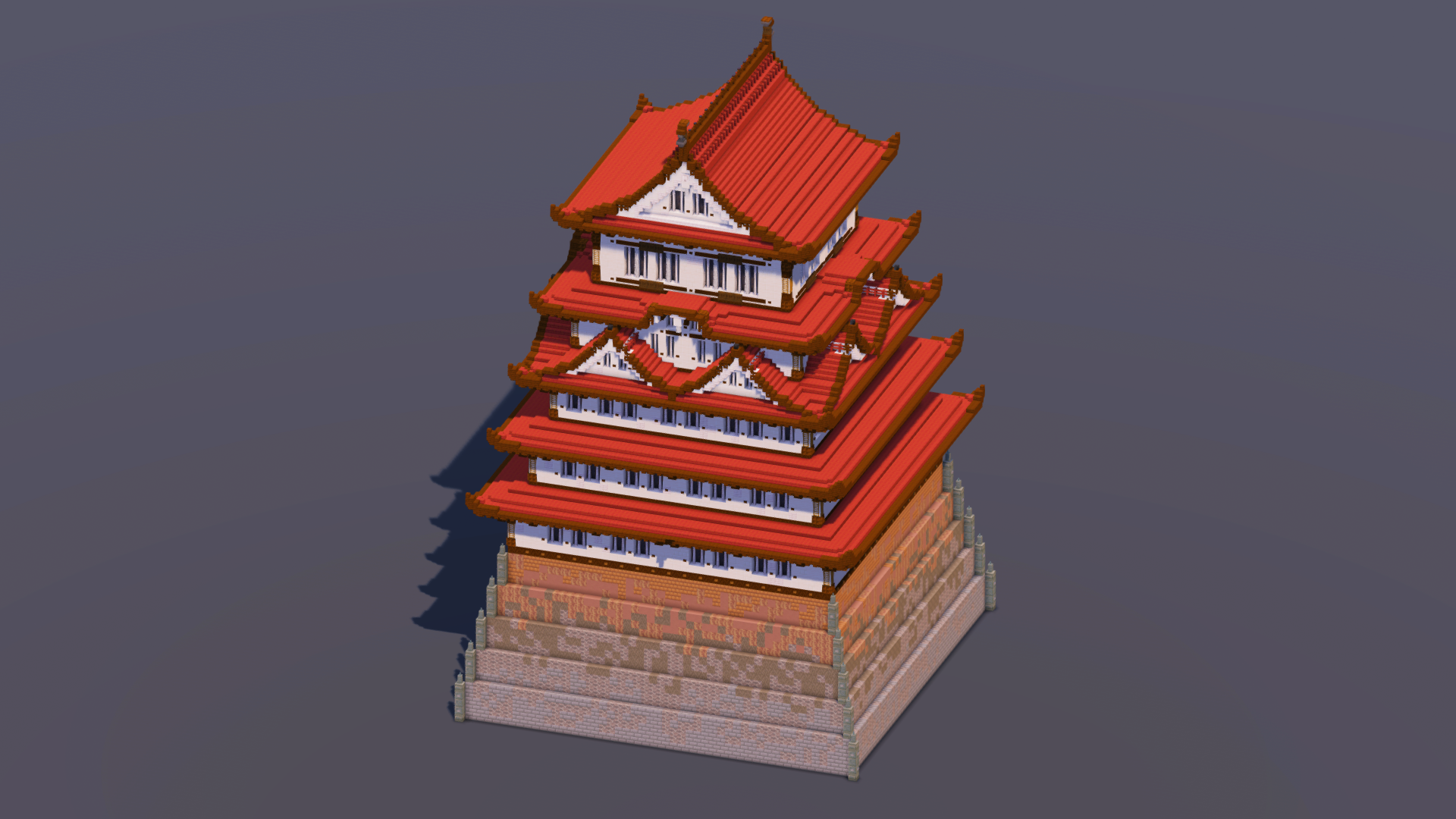 Red Roof Japanese Castle
