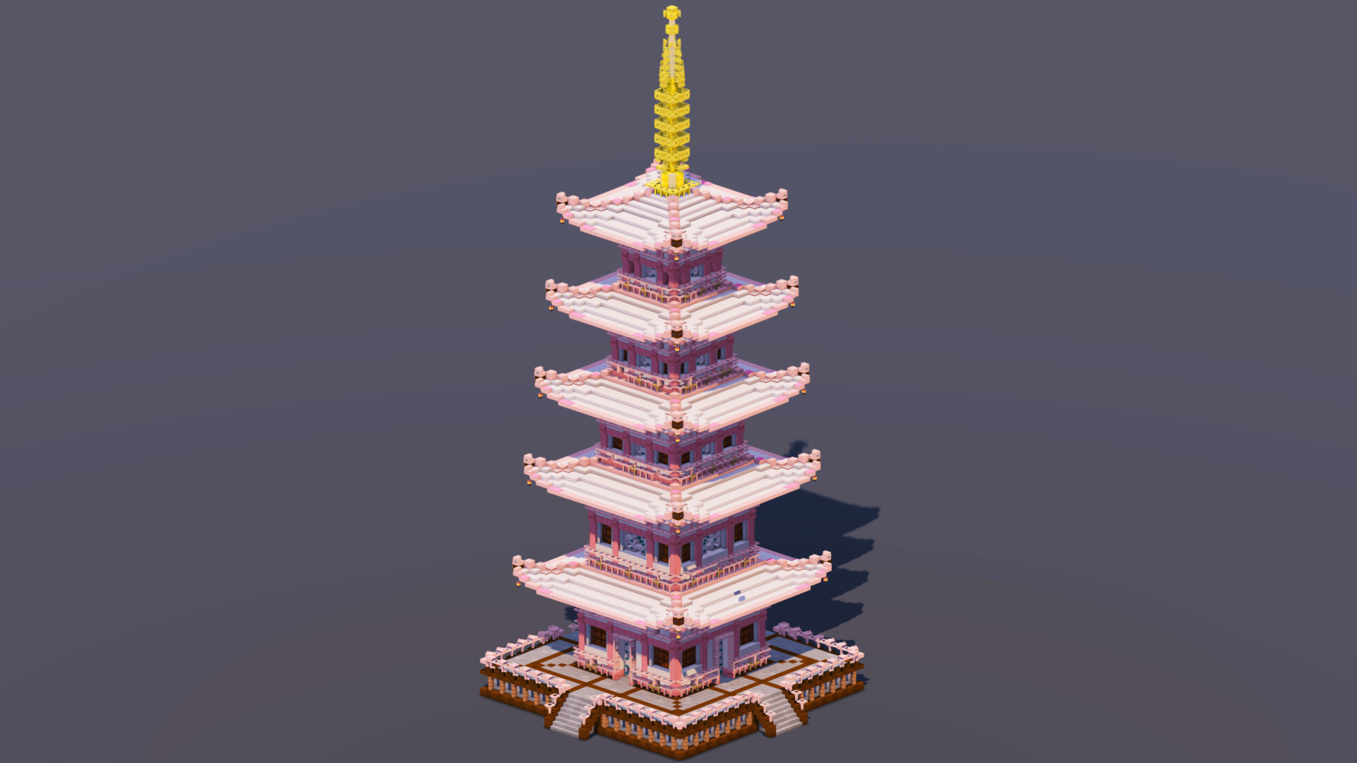 White Japanese Pagoda — Minecraft Build by MellowHat