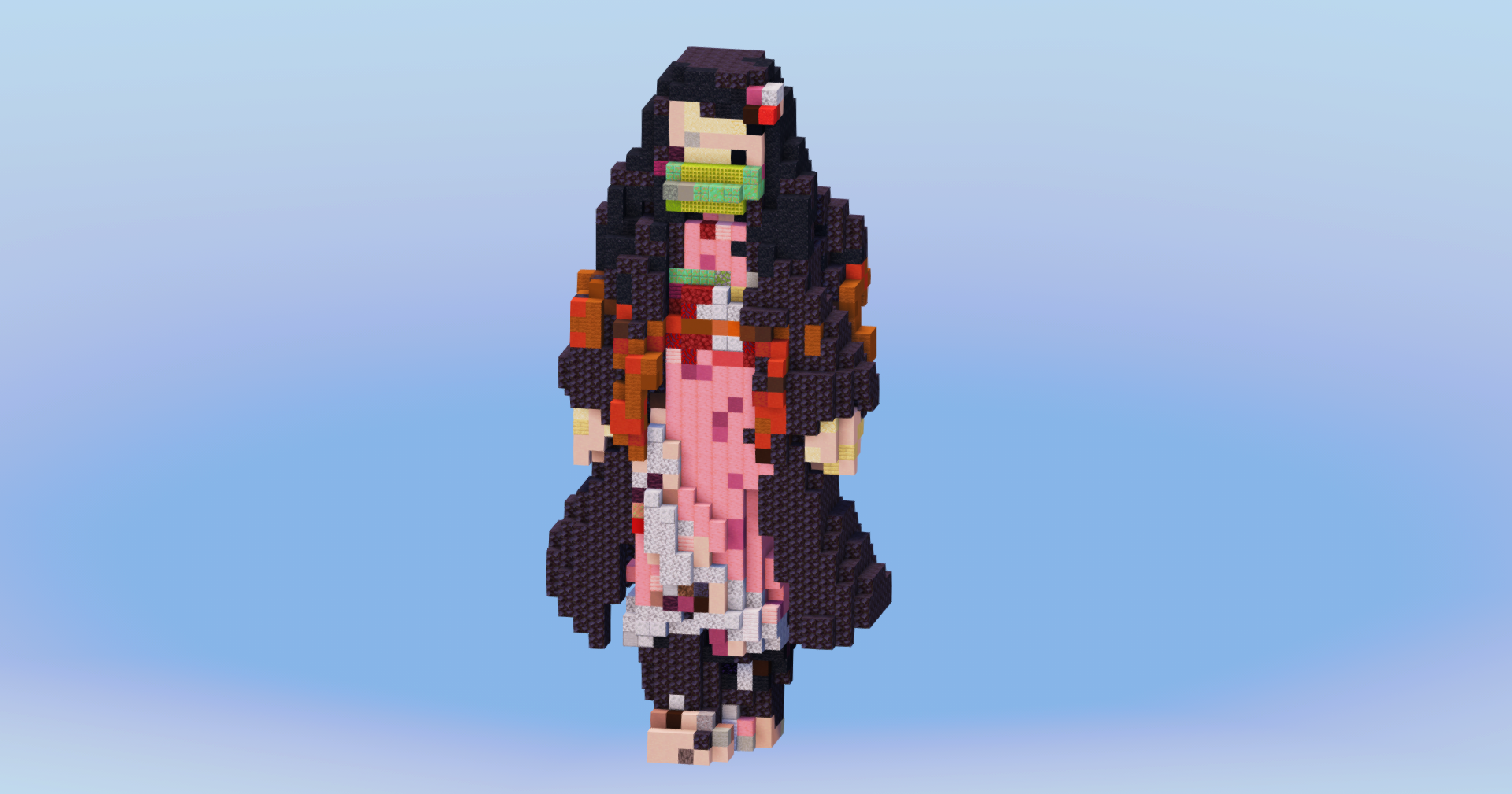 Nezuko from Demon Slayer — Minecraft Build by LeonisBuilds