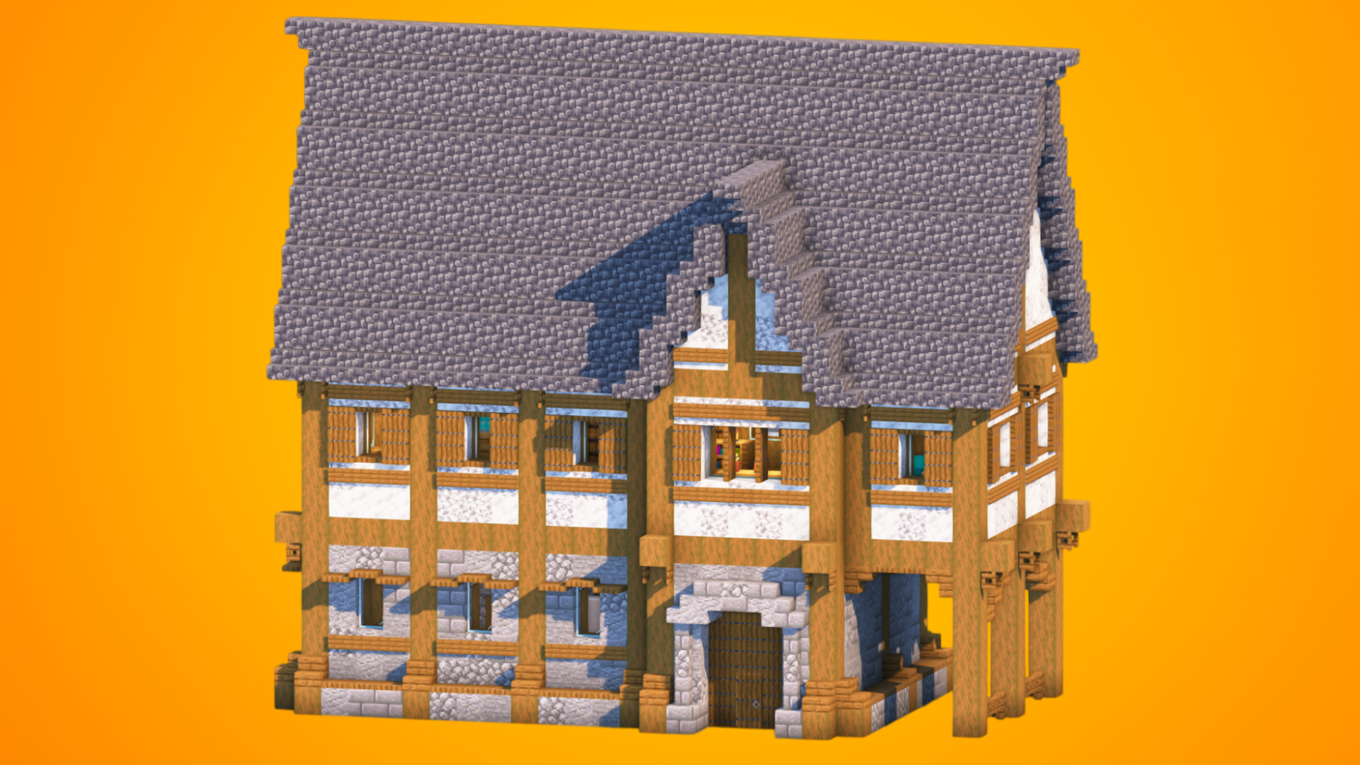 Medieval Townhouse & Carriage Pass | Fully Furnished Interior — Minecraft Build by RaekonBuilds
