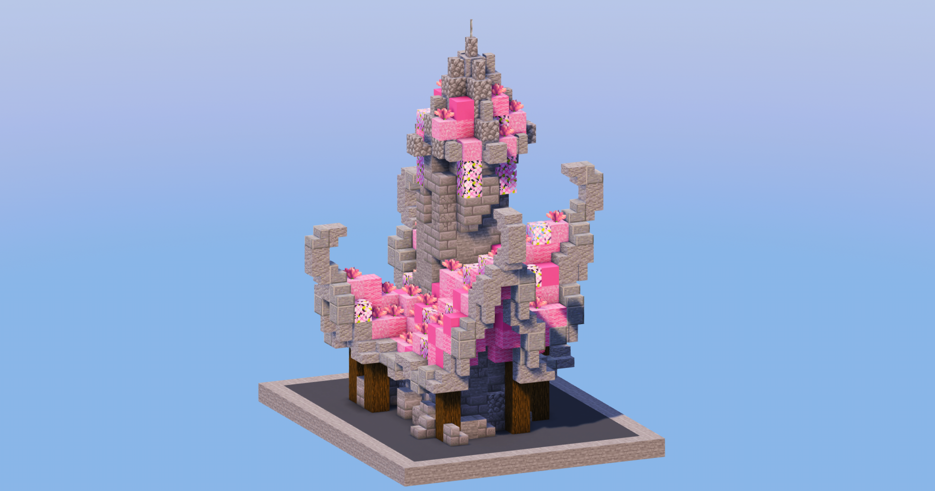Pink Medieval Fantasy House 4 — Minecraft Build by LeonisBuilds