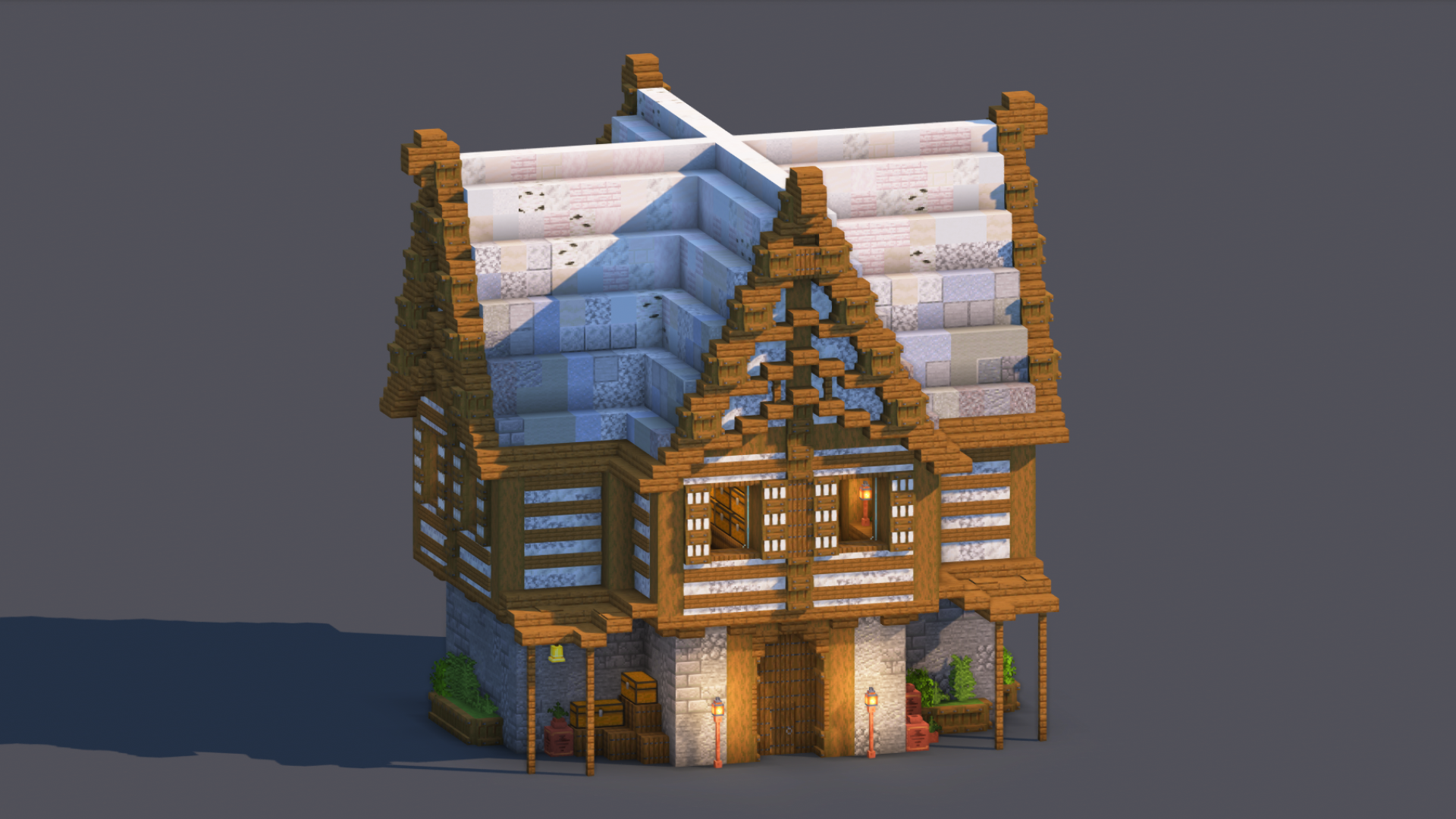 Minecraft Medieval House | Fully Decorated Interior | Survival House Download | Pale Edition — Minecraft Build by RaekonBuilds
