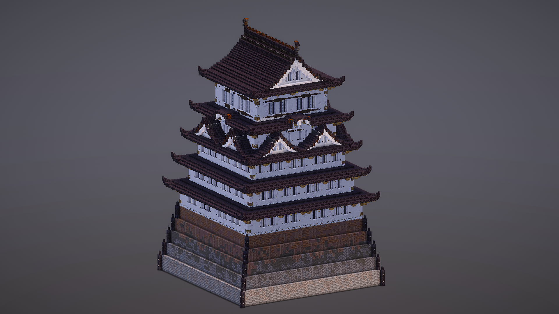 Black Japanese Castle