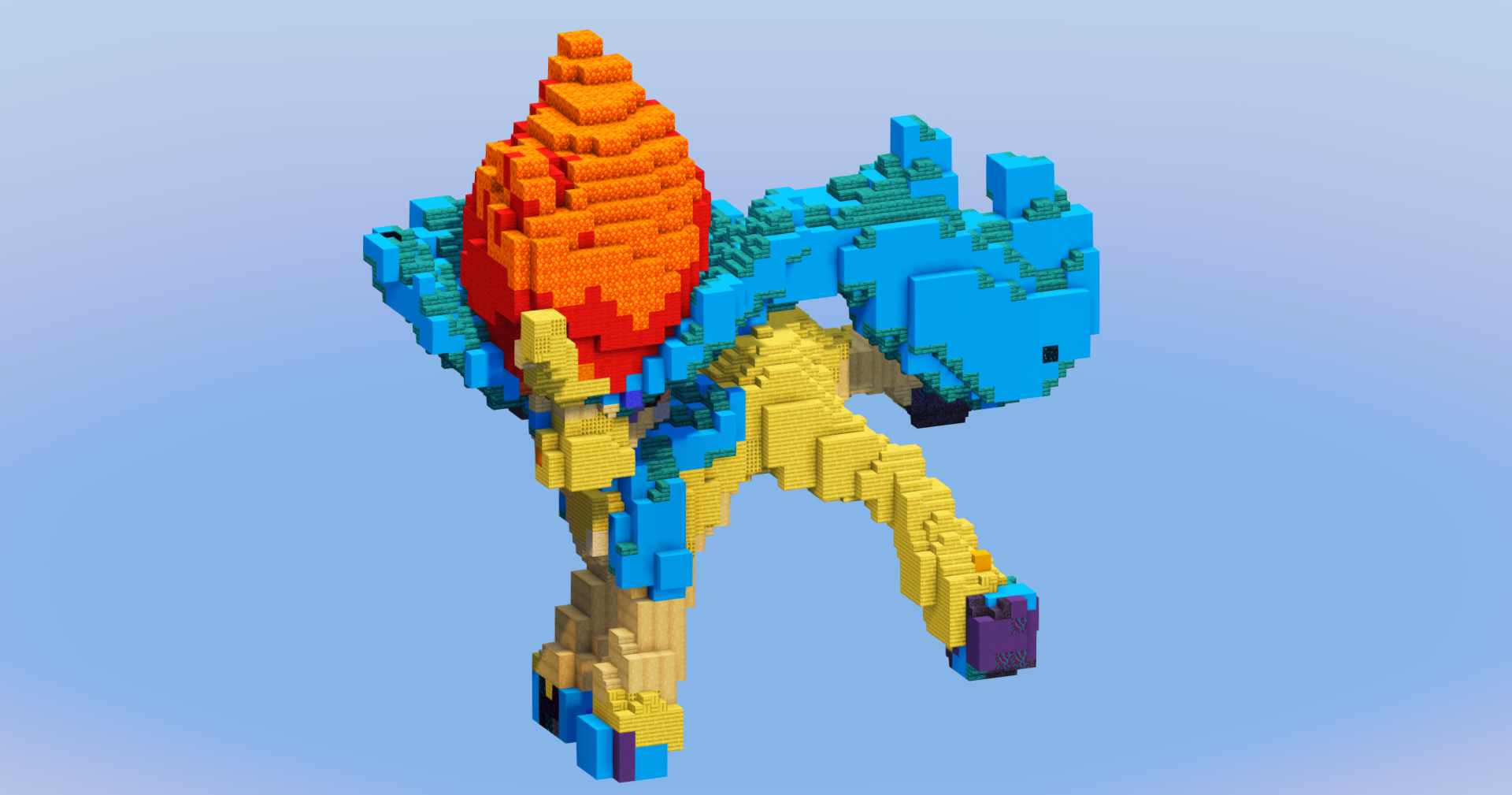 Keldeo from Pokemon — Minecraft Build by LeonisBuilds
