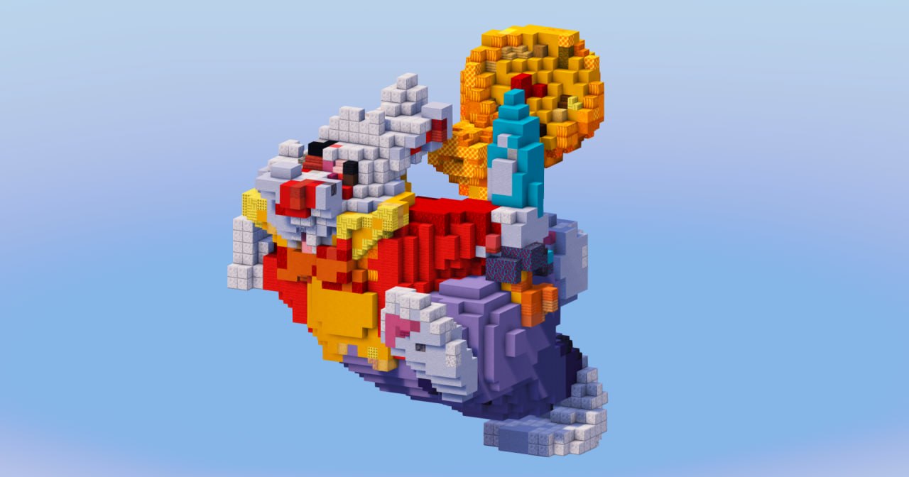 The White Rabbit from Disney Alice in Wonderland — Minecraft Build by LeonisBuilds