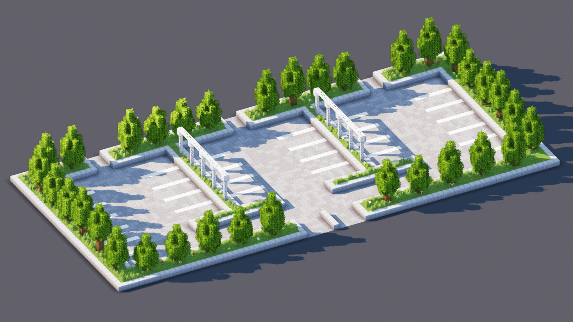 Empty Modern Parking Lot | Eco City Infrastructure