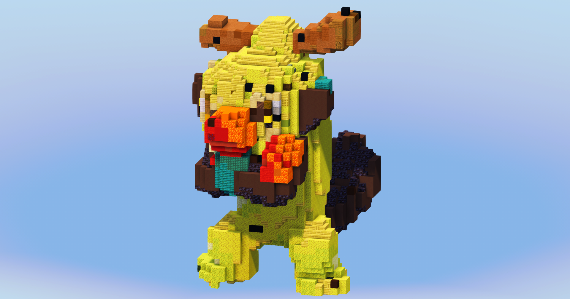 Thwackey from Pokemon — Minecraft Build by LeonisBuilds
