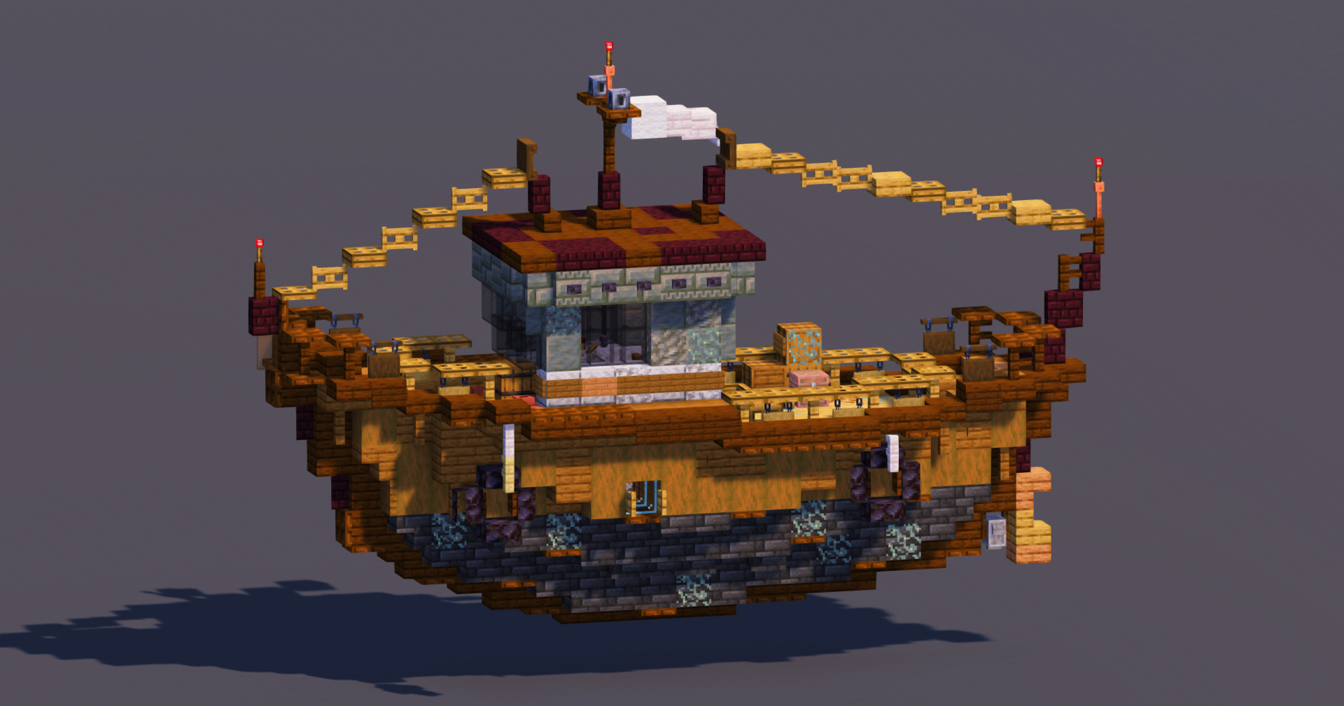 Dark Spruce Fishing Boat — Minecraft Build by MellowHat