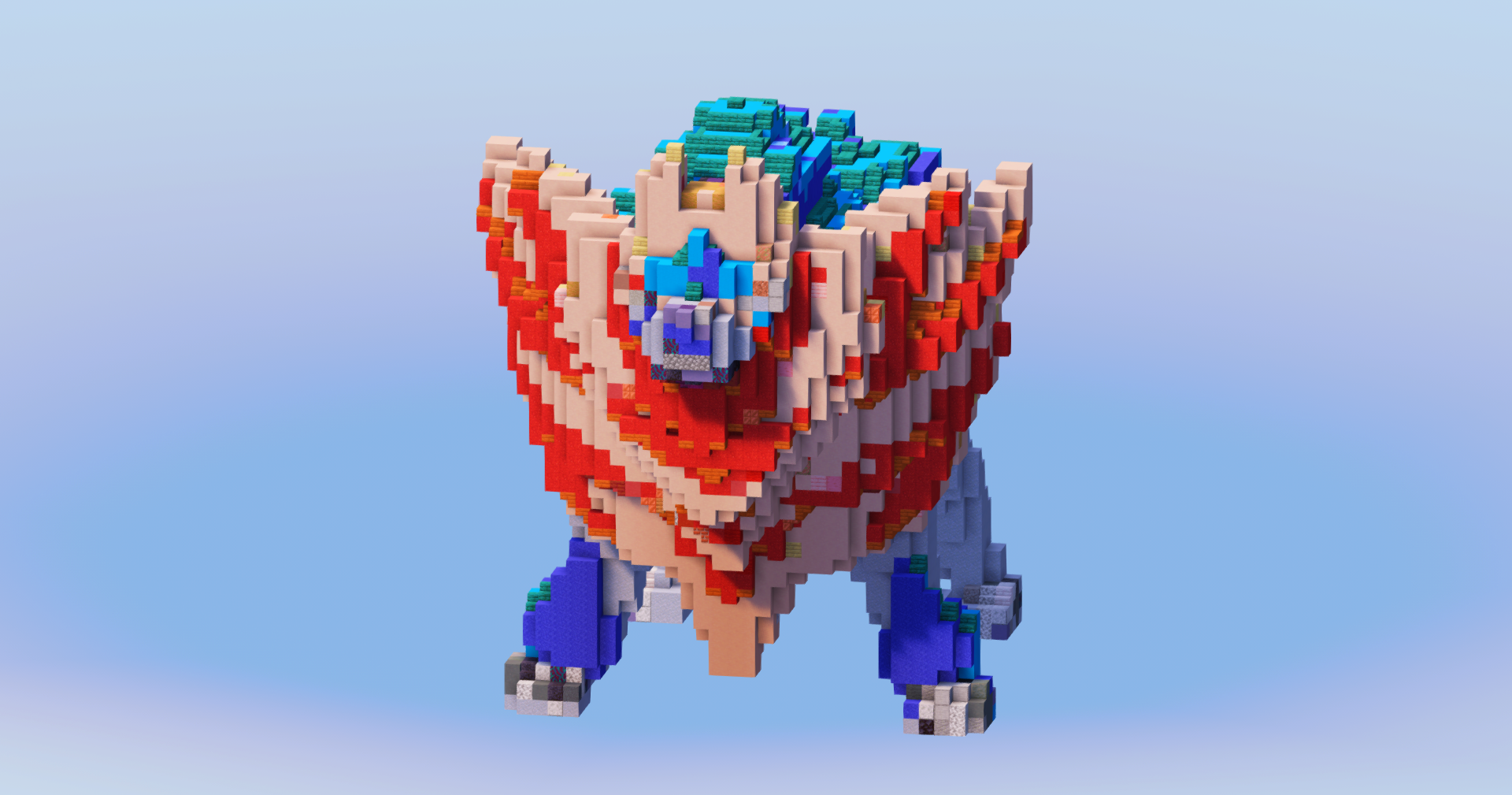 Zamazenta Crowned from Pokemon — Minecraft Build by LeonisBuilds