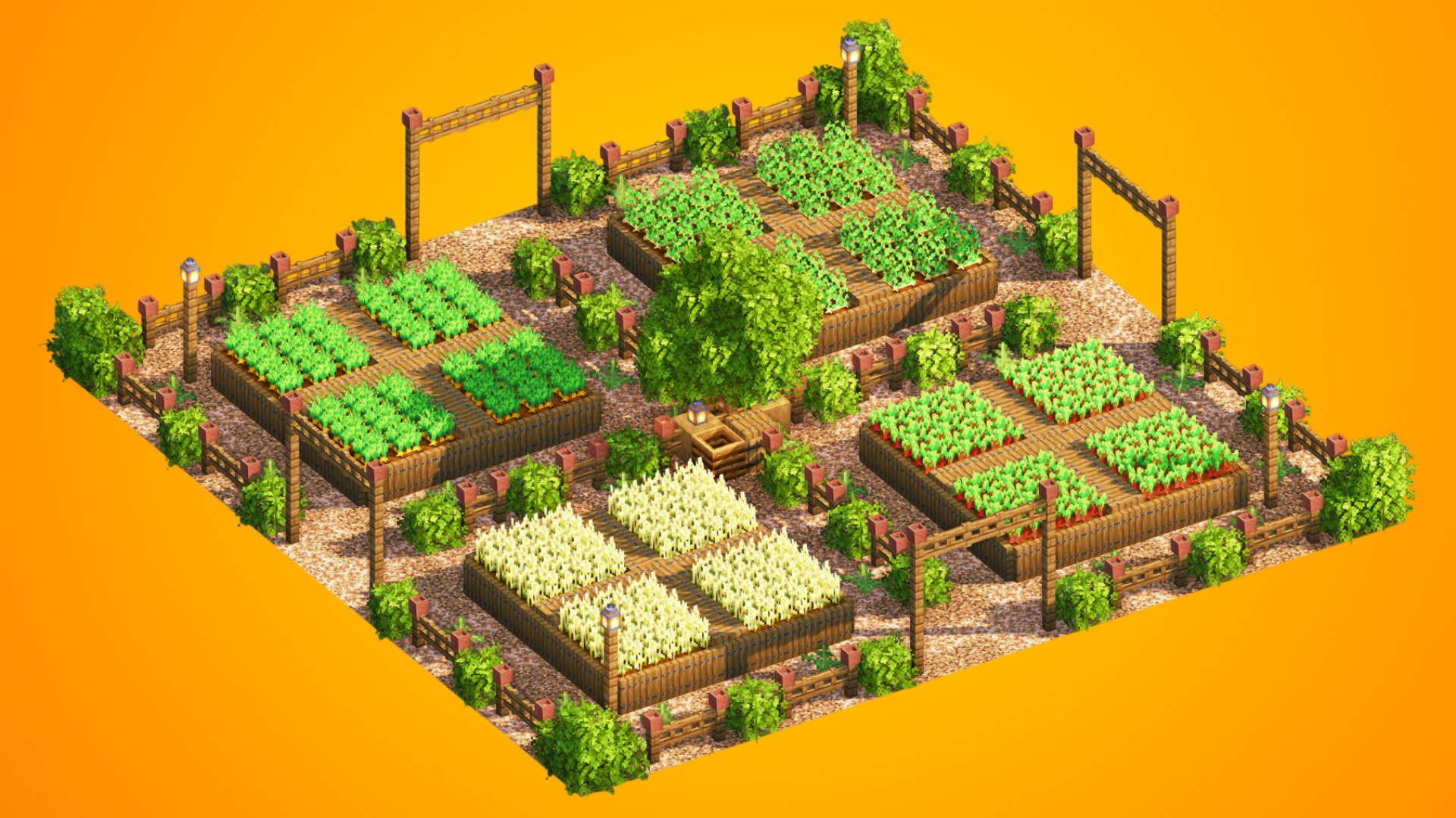 Medieval Crop Farm & Garden | Detailed Survival Build