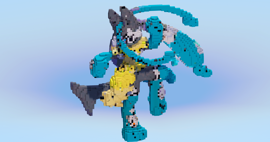 Mega Lucario Z — Minecraft Build by LeonisBuilds