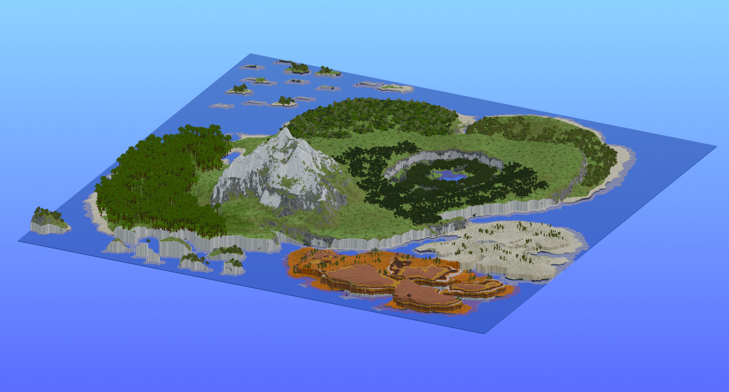 Survival Multibiome 2000x2000 Blocks Custom Map, Mesa, Desert, Forest, Azalea, Pale Garden, Dark Forest, Mountains, Jungle, Badlands