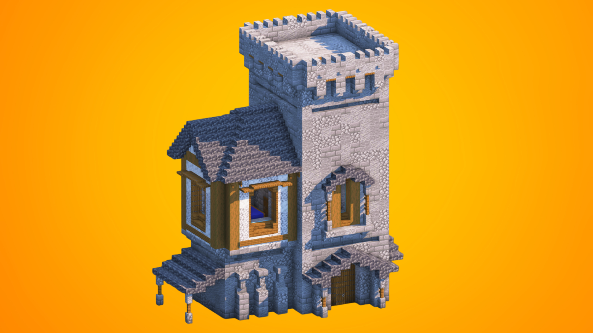 Small Medieval Castle Guardhouse & Tower | Fully Furnished Interior — Minecraft Build by RaekonBuilds