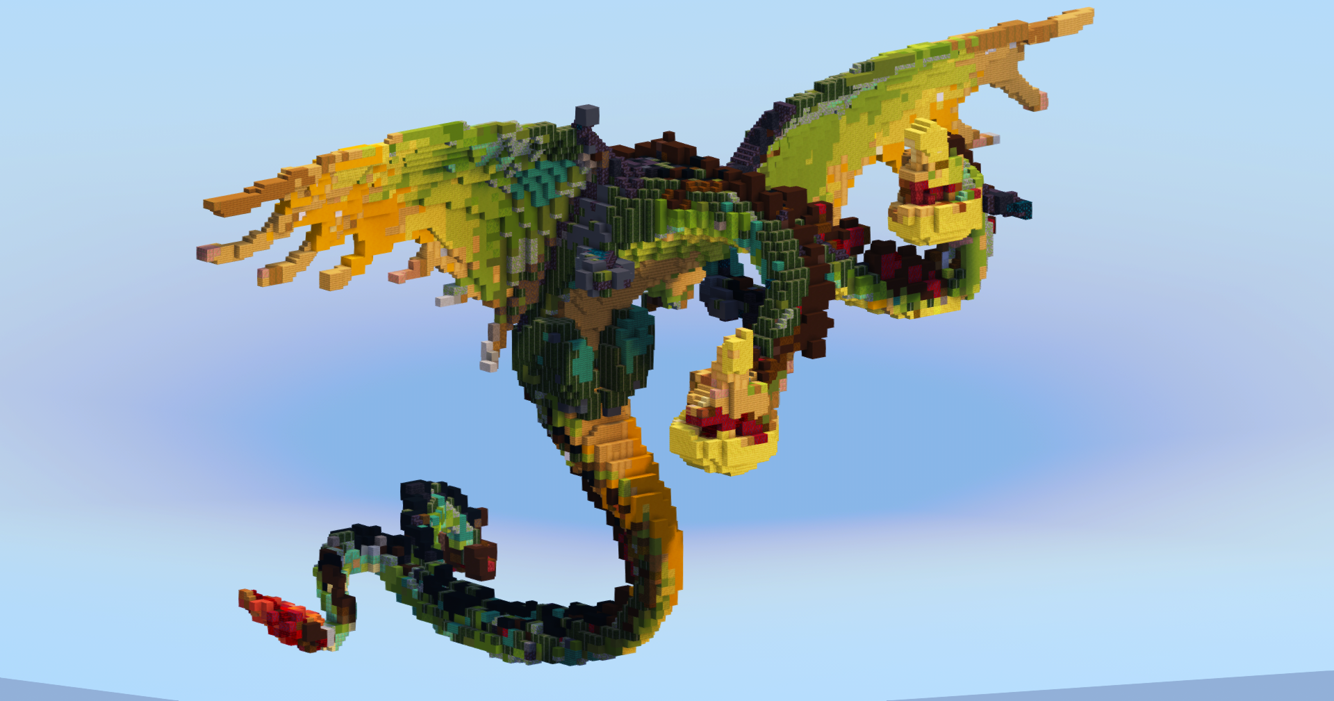Barf and Belch - Hideous Zippleback Dragon — Minecraft Build by LeonisBuilds