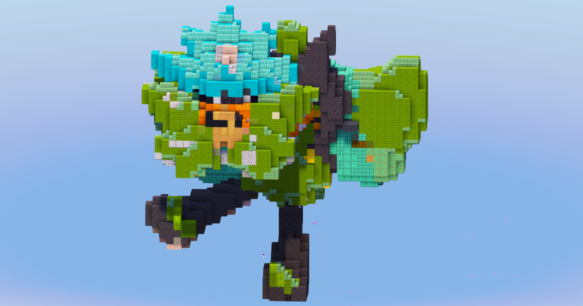 Ogerpon Teal Mask from Pokemon — Minecraft Build by LeonisBuilds