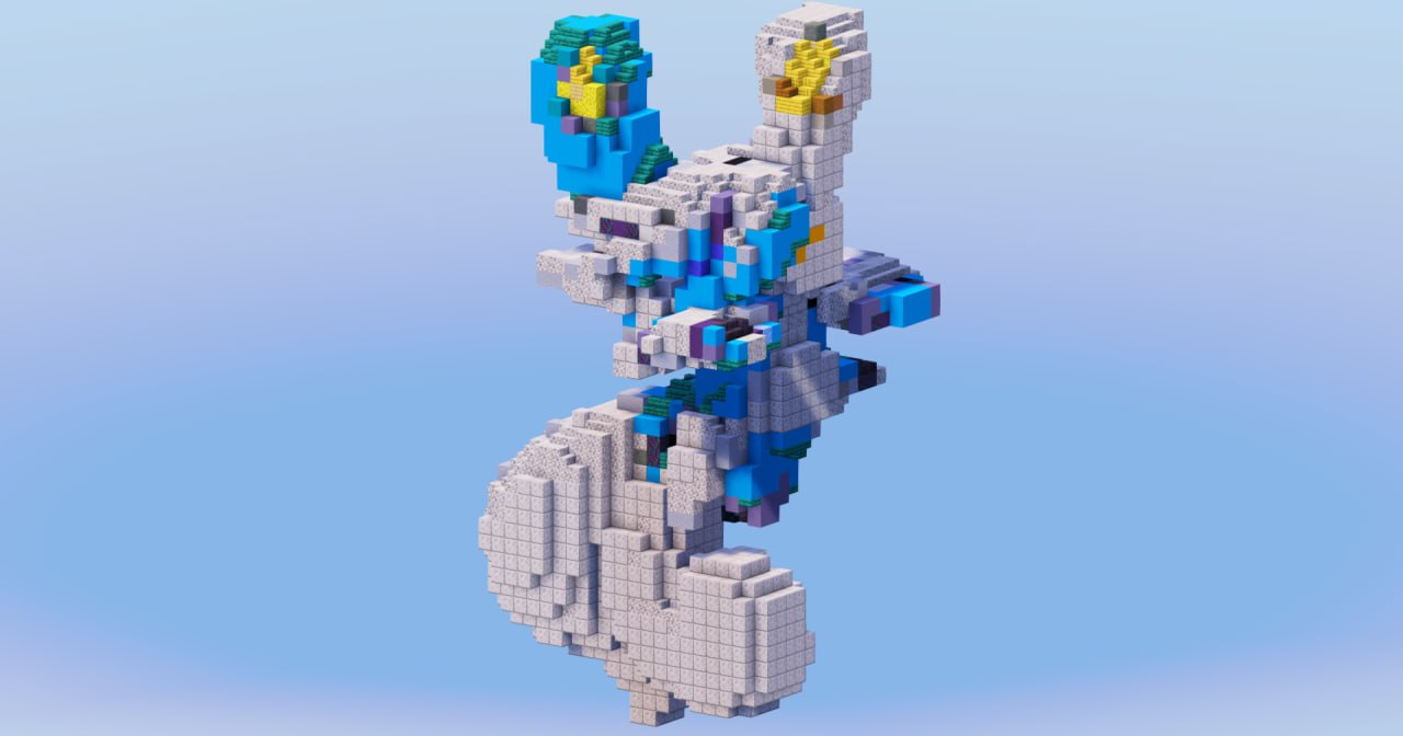 Mega Meowstic from Pokemon — Minecraft Build by LeonisBuilds