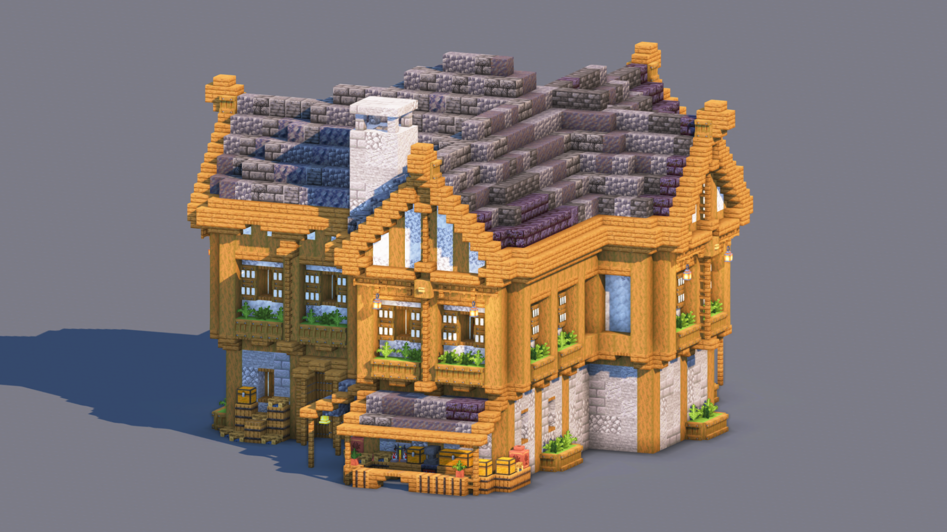 Medieval House – Fully Decorated Interior | Download — Minecraft Build by RaekonBuilds
