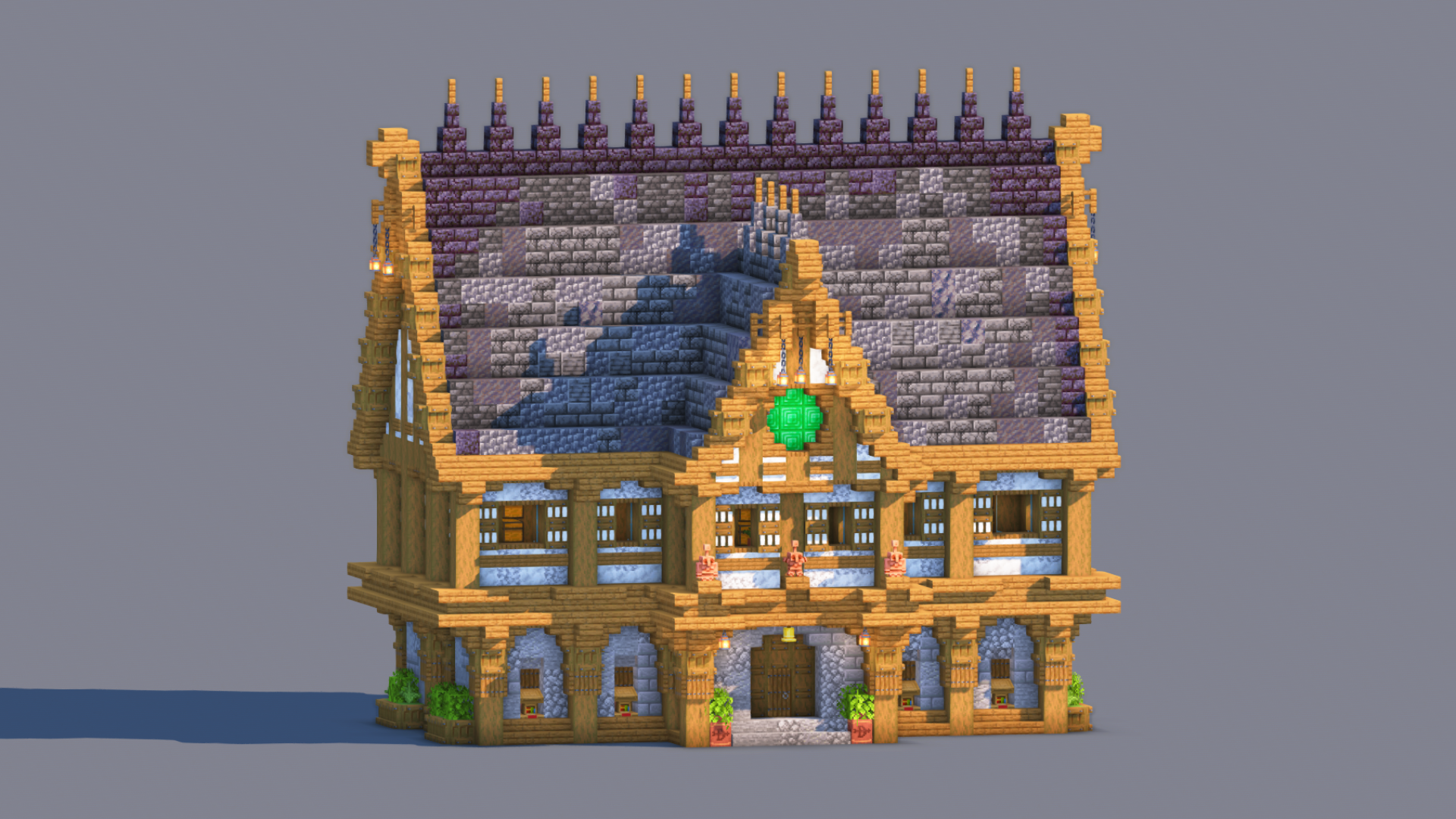 Medieval Trading Hall - Fully Decorated Interior | Download