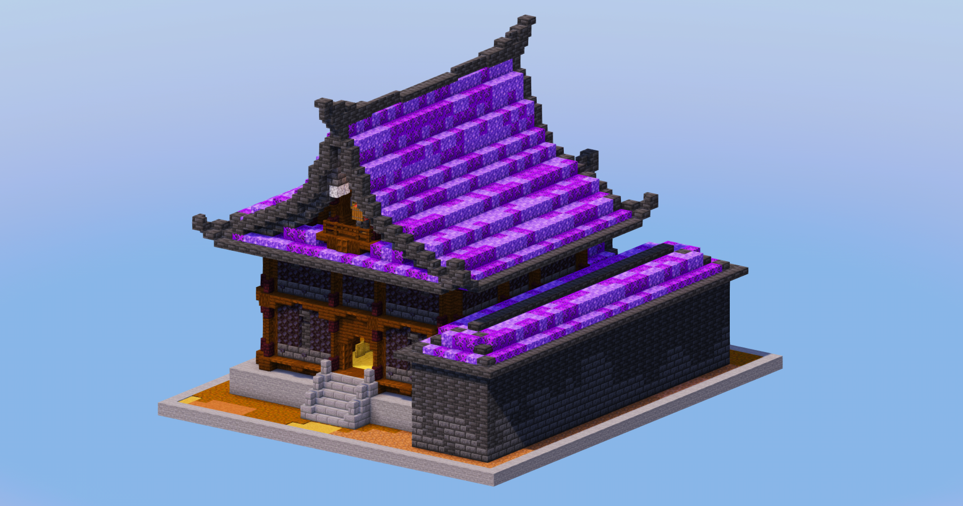 Dark Amethyst Japanese Temple House