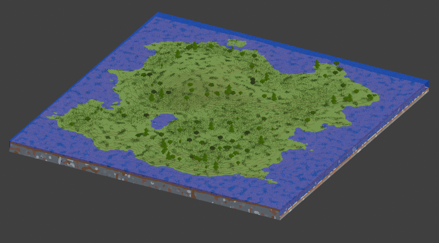 Survival Plains Island Custom Map 750x750 Blocks