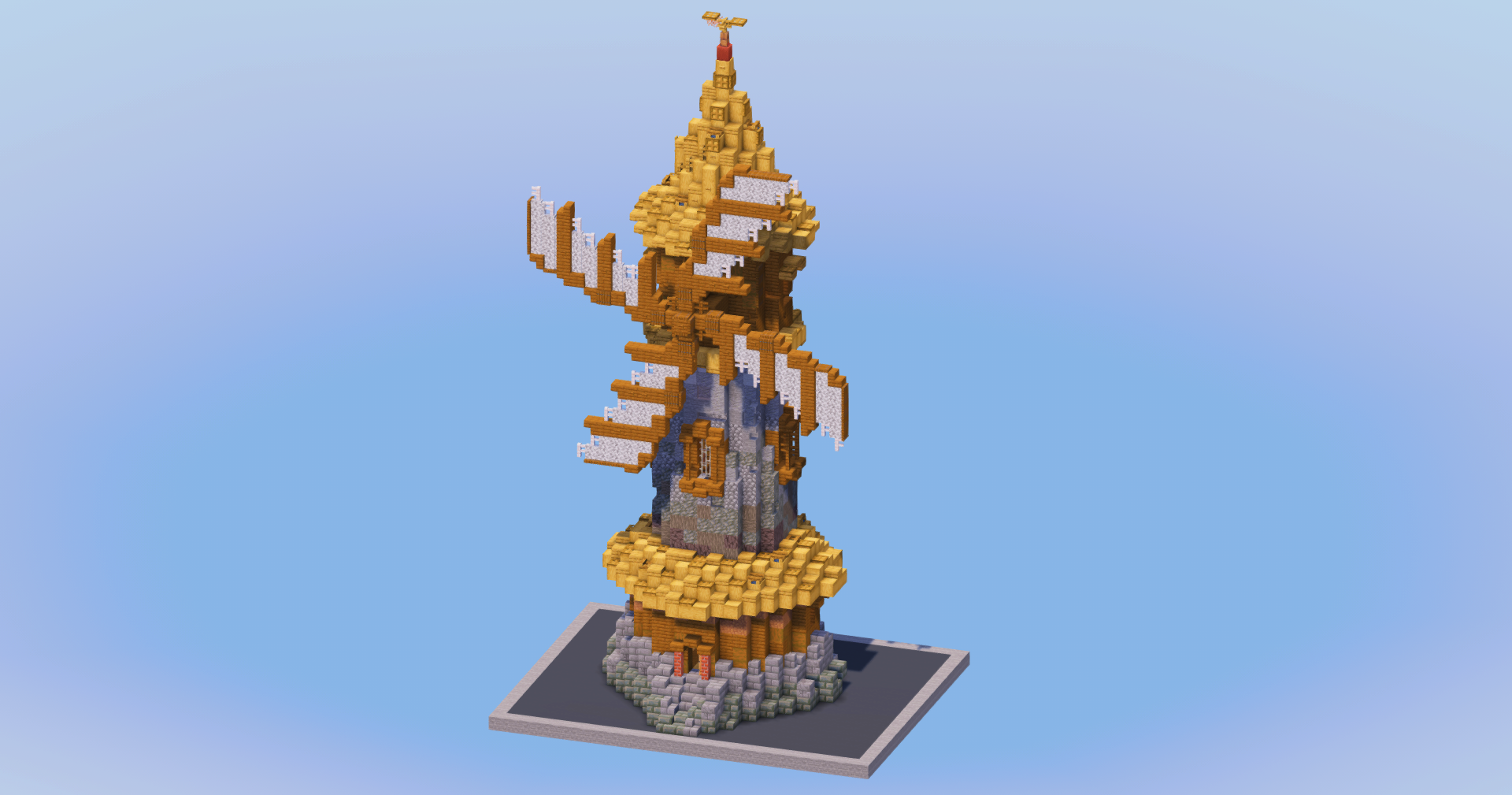 Oak Medieval Windmill — Minecraft Build by LeonisBuilds
