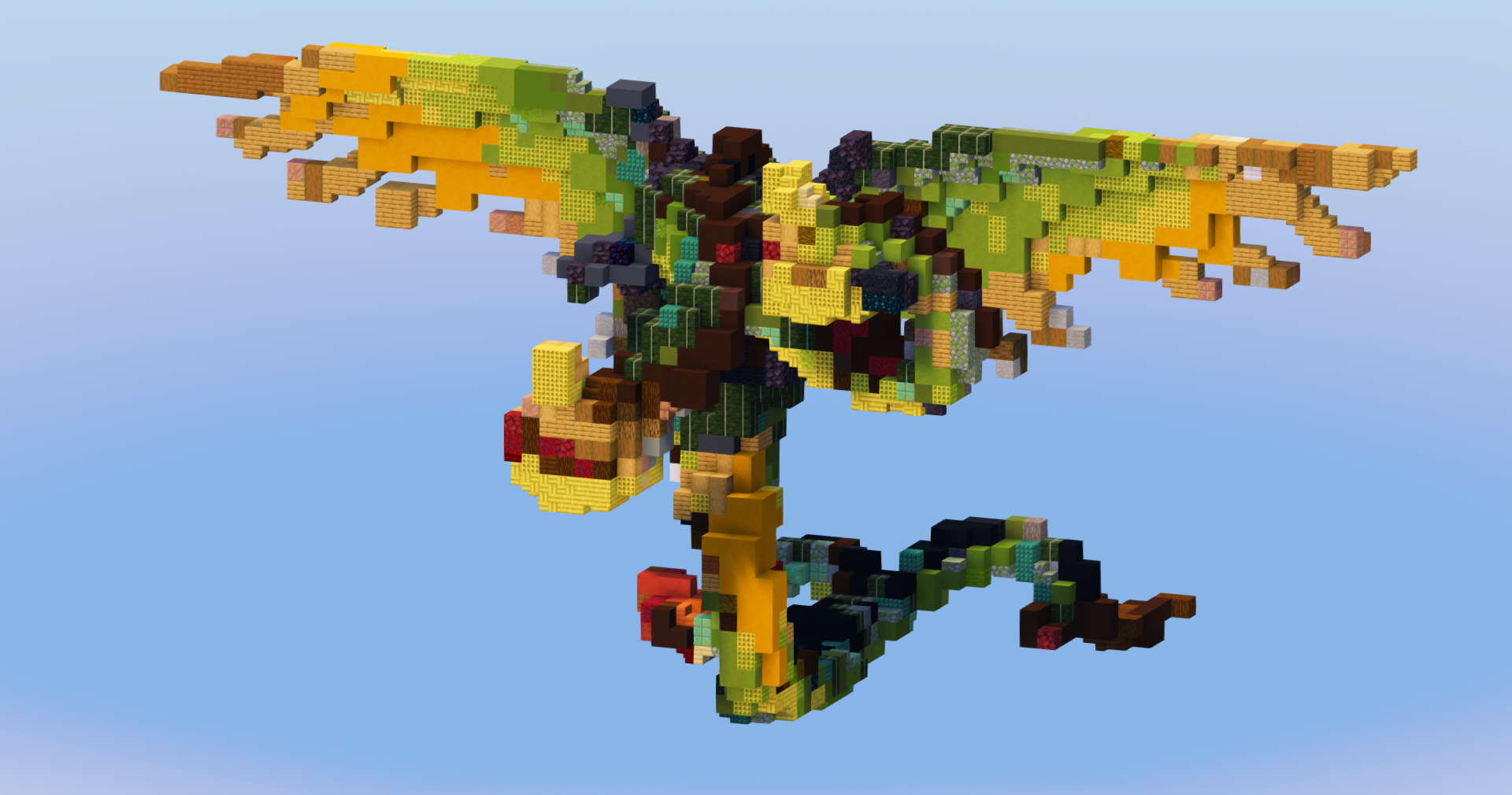Barf and Belch - Hideous Zippleback Dragon from How To Train Your Dragon — Minecraft Build by LeonisBuilds