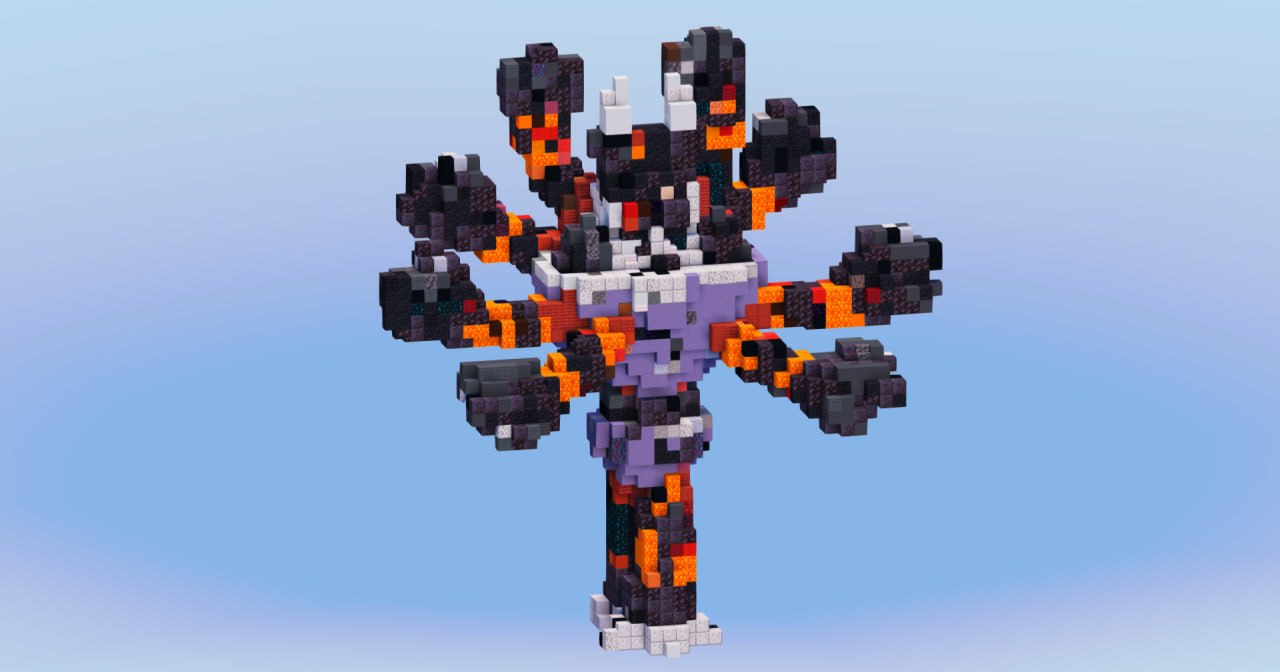 Mega Barbaracle from Pokemon — Minecraft Build by LeonisBuilds