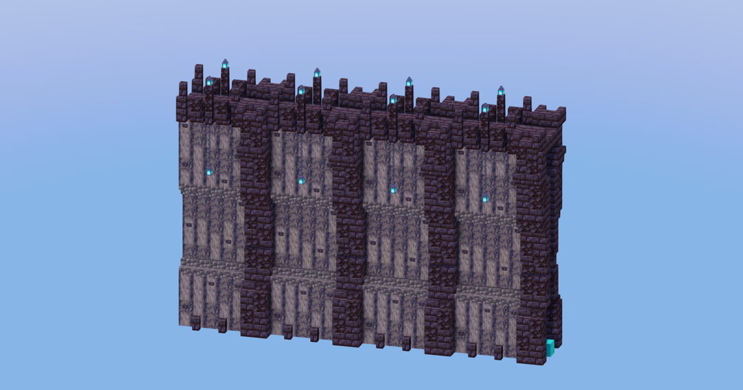 Dark Castle Wall Section — Minecraft Build by LeonisBuilds
