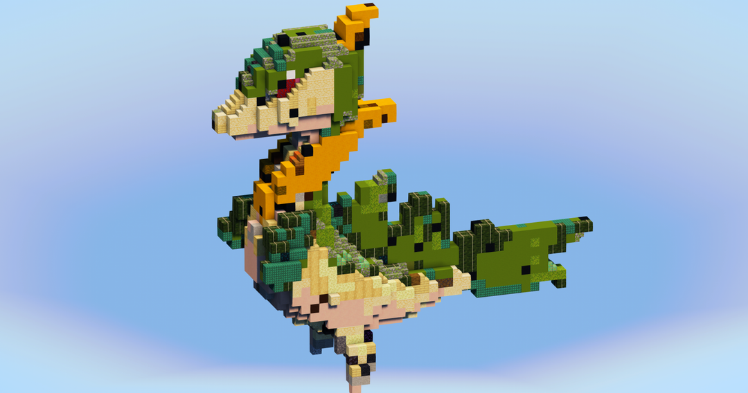 Servine from Pokemon — Minecraft Build by LeonisBuilds