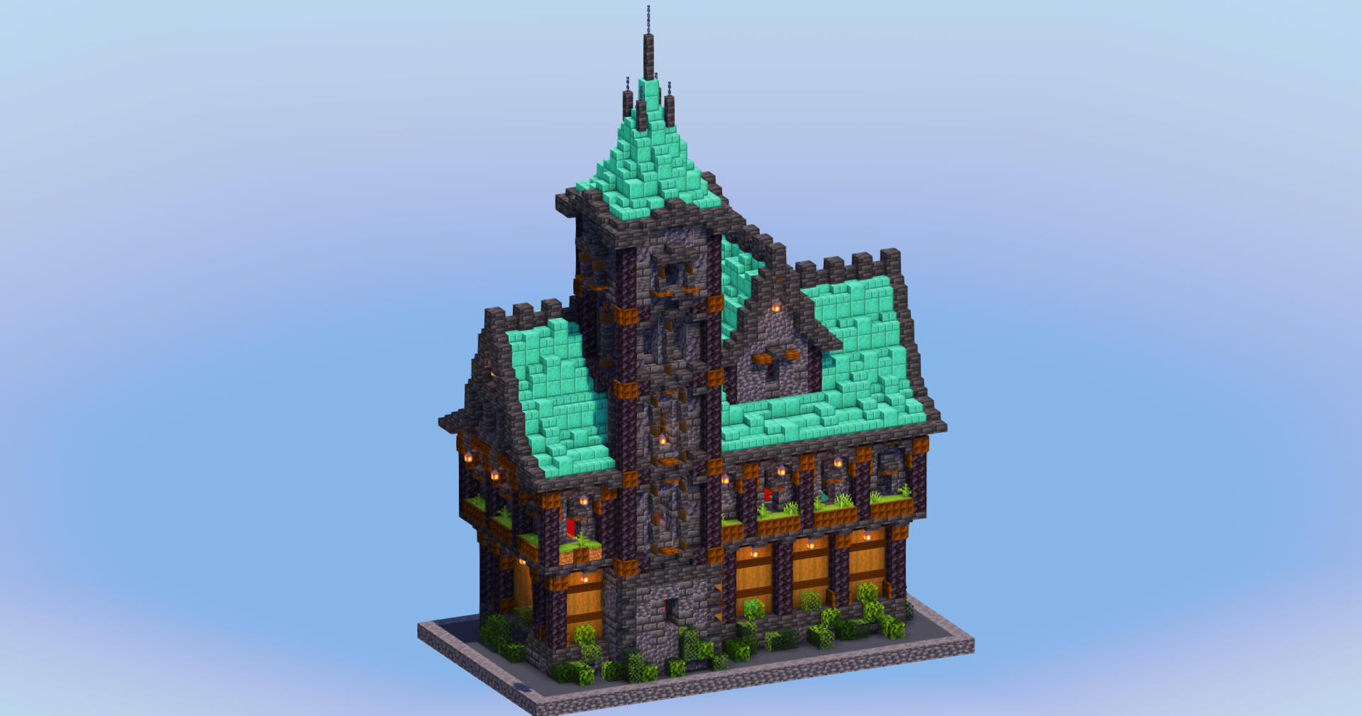 Medieval Town Hall Dark Copper
