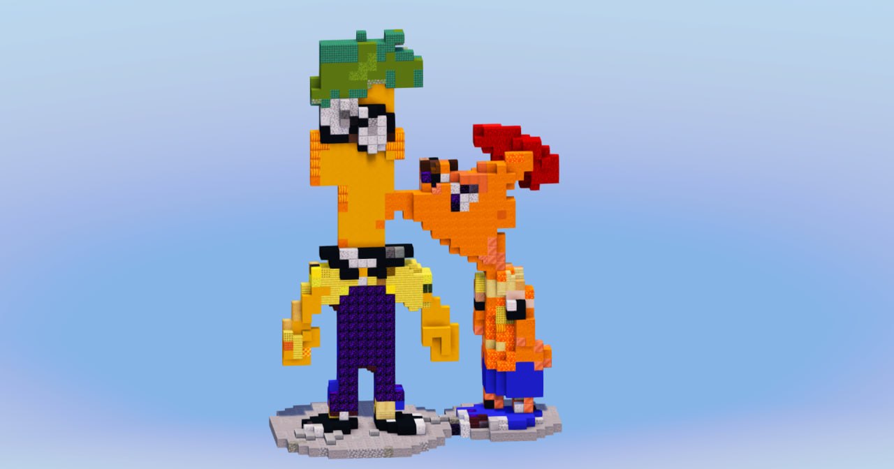 Phineas and Ferb from Phineas and Ferb — Minecraft Build by LeonisBuilds