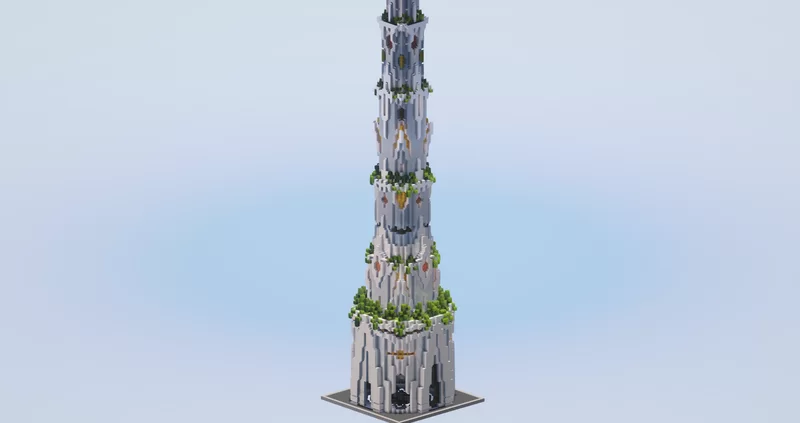 Solarpunk Quartz Tower
