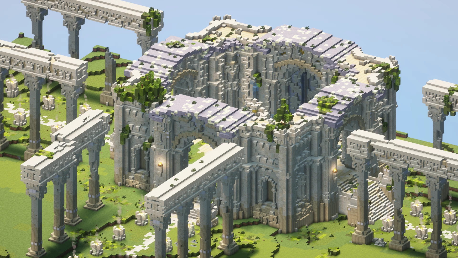 Overgrown temple ruins