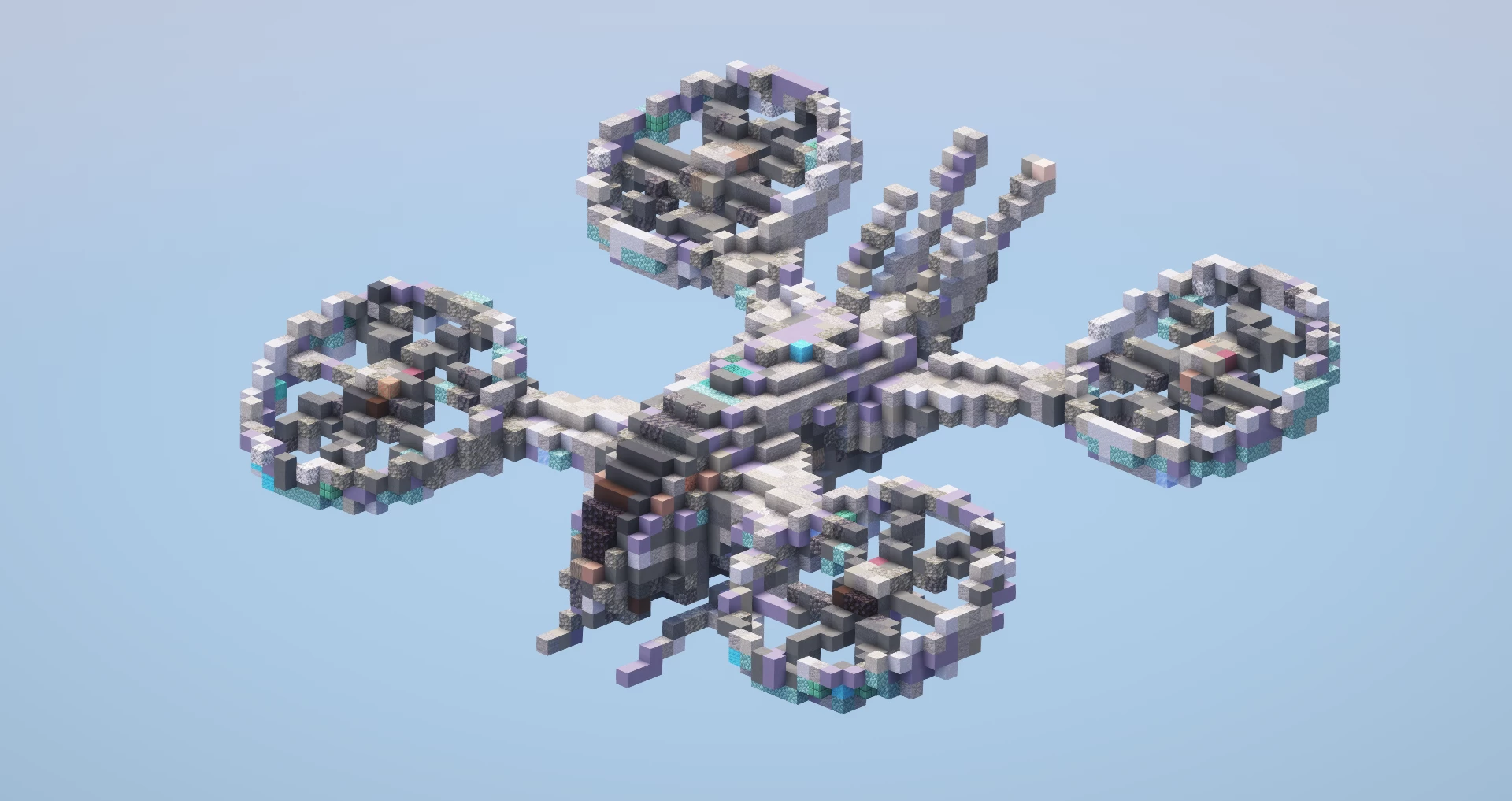 Quad Futuristic Helicopter