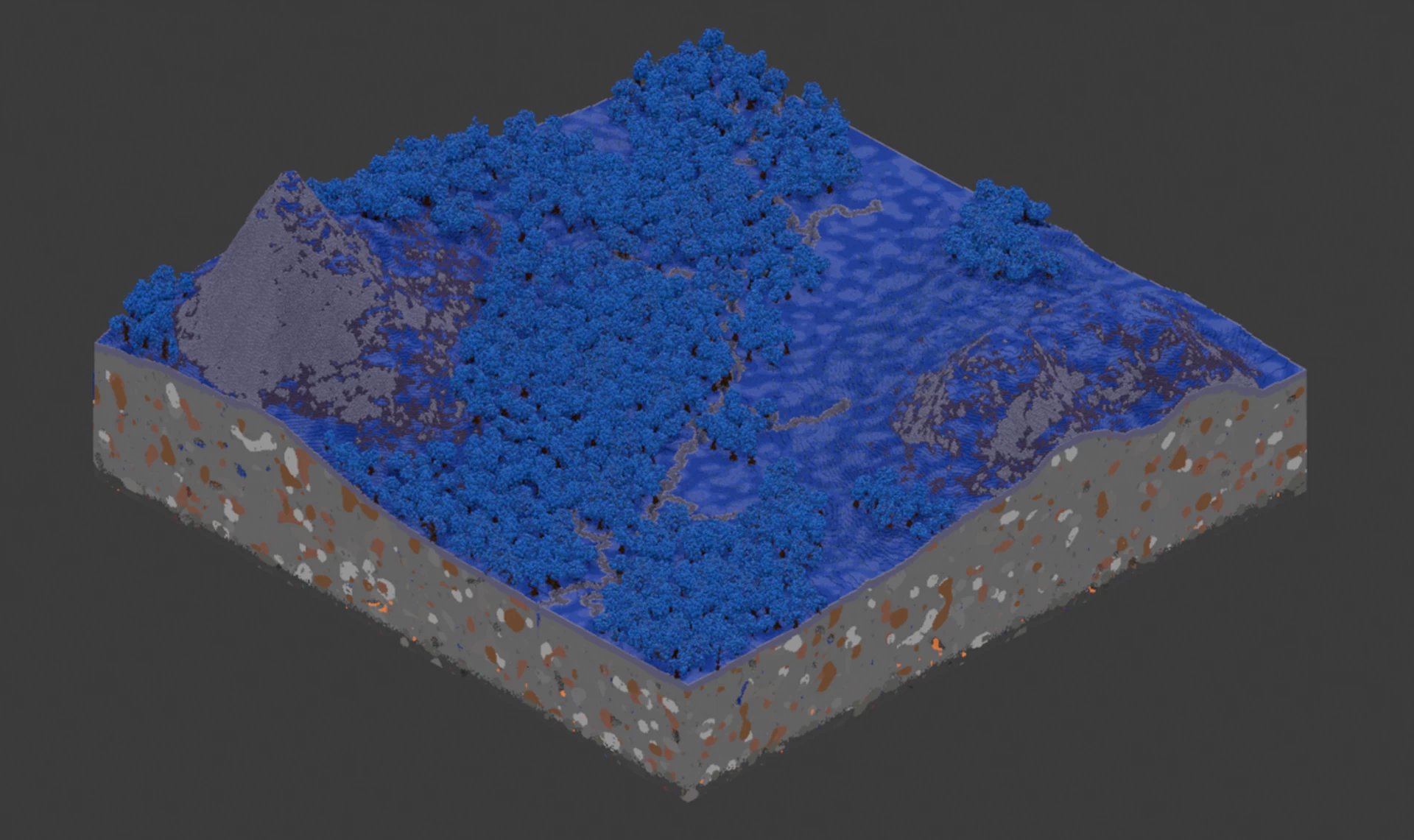 Blue Fantasy Custom Map 500x500 Blocks