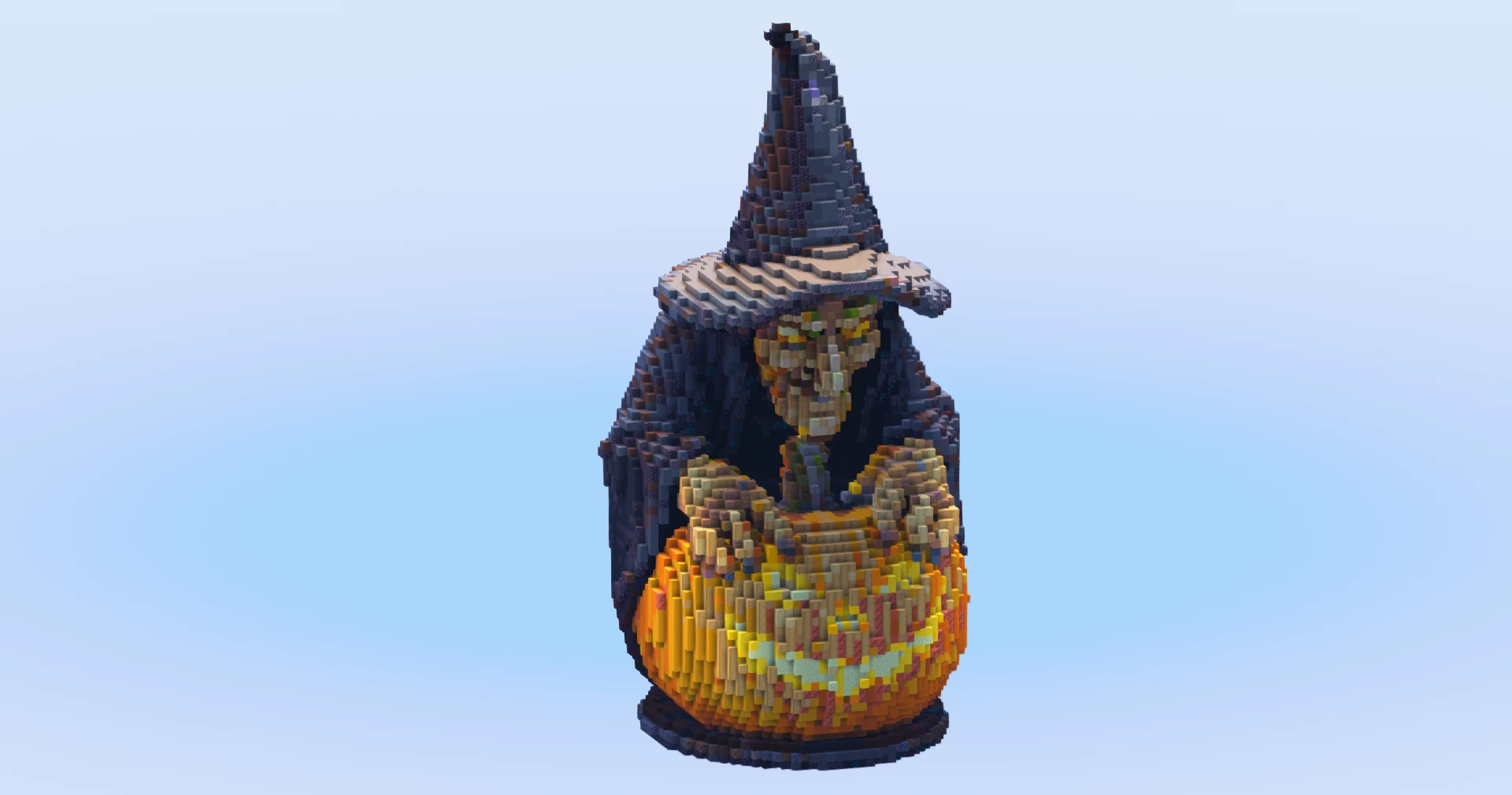 Scary Witch with Pumpkin