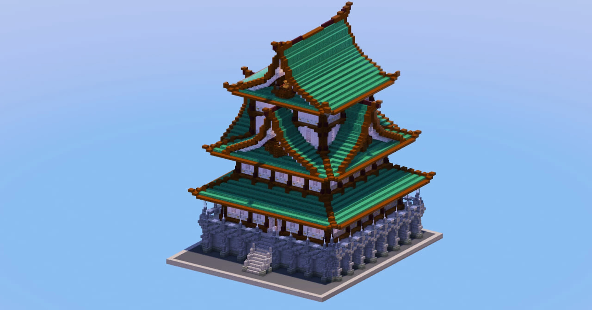 Japanese Castle Dark Prismarine