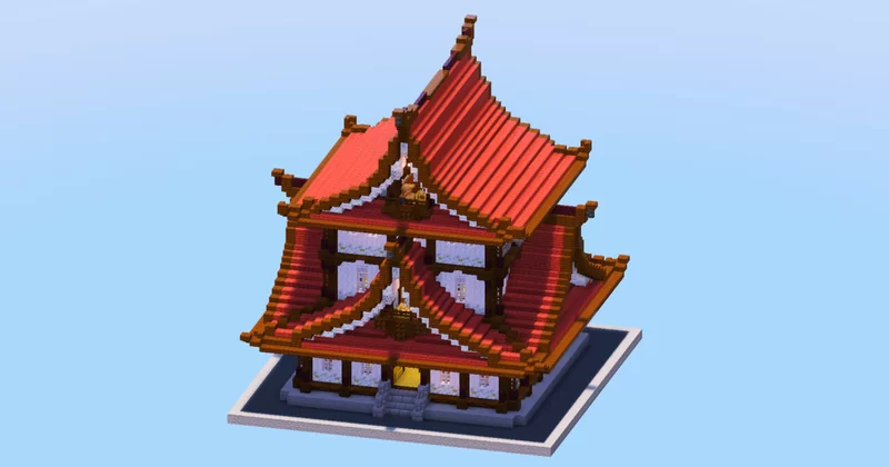 Japanese Temple Red Version