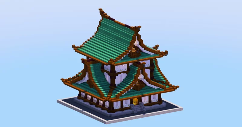 Japanese Temple Dark Prismarine Version
