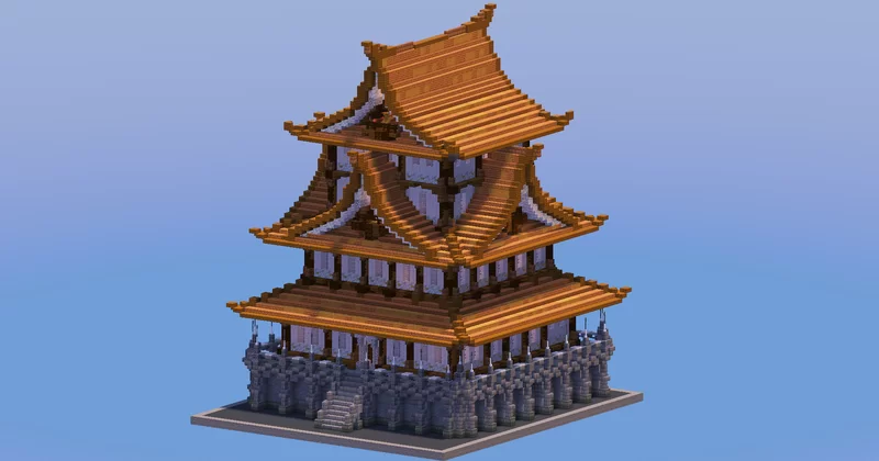 Japanese Castle Jungle wood Version