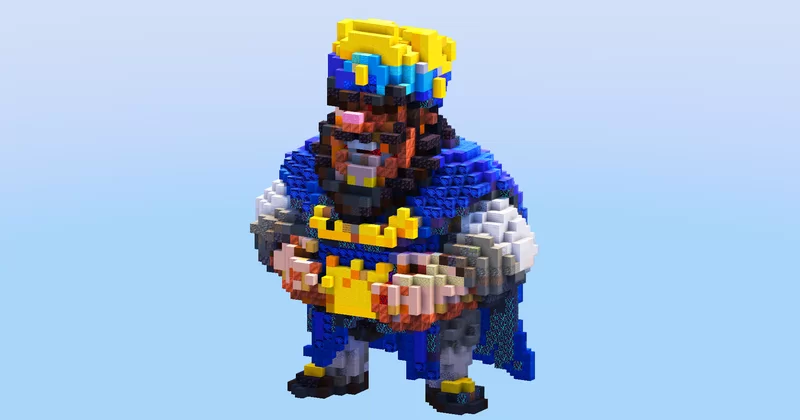 Blue King from Clash Royale