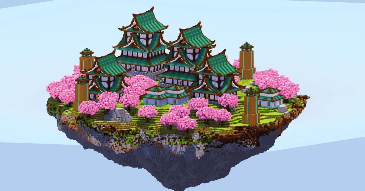 Japanese Floating Island Dark Prismarine version