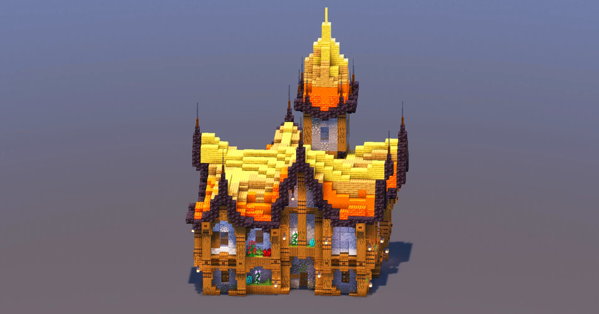 Yellow Medieval Fantasy House
