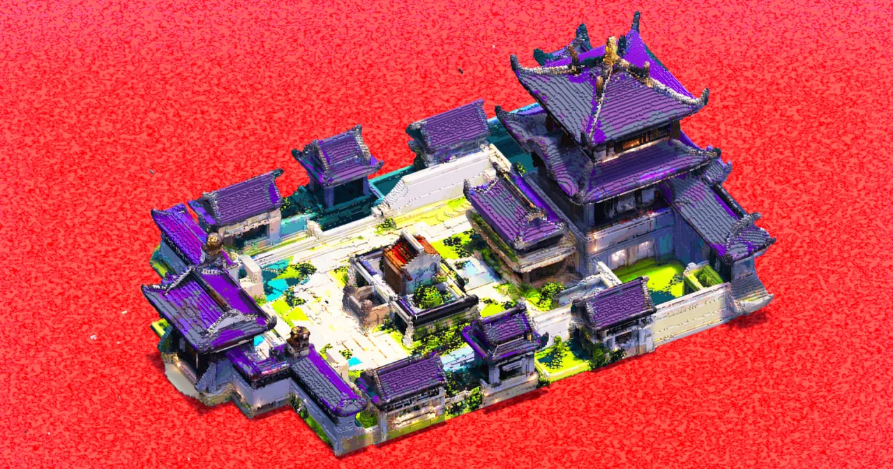 Purple Japanese Castle