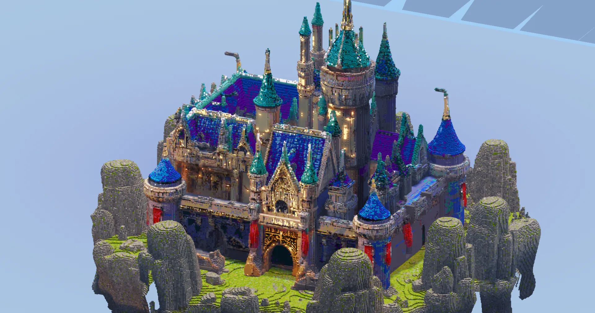 Blue Fantasy Castle
