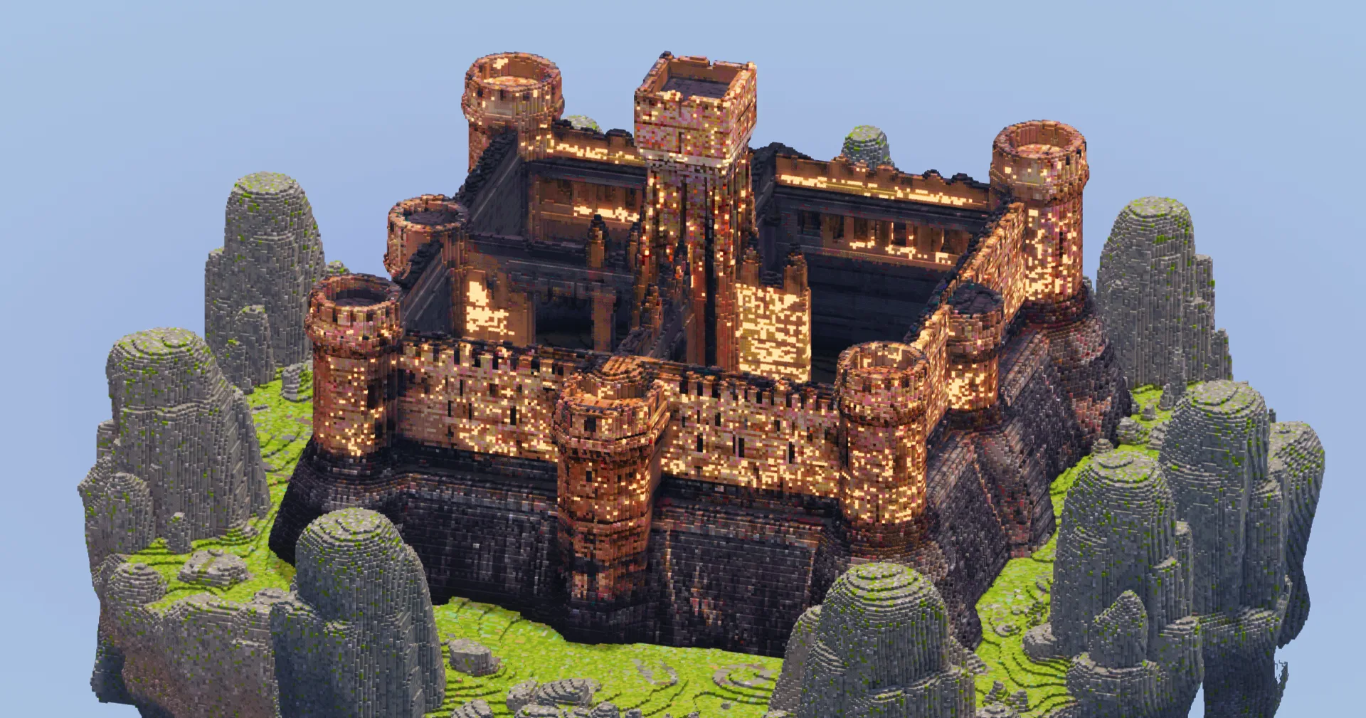 Minecraft Mountain Castle