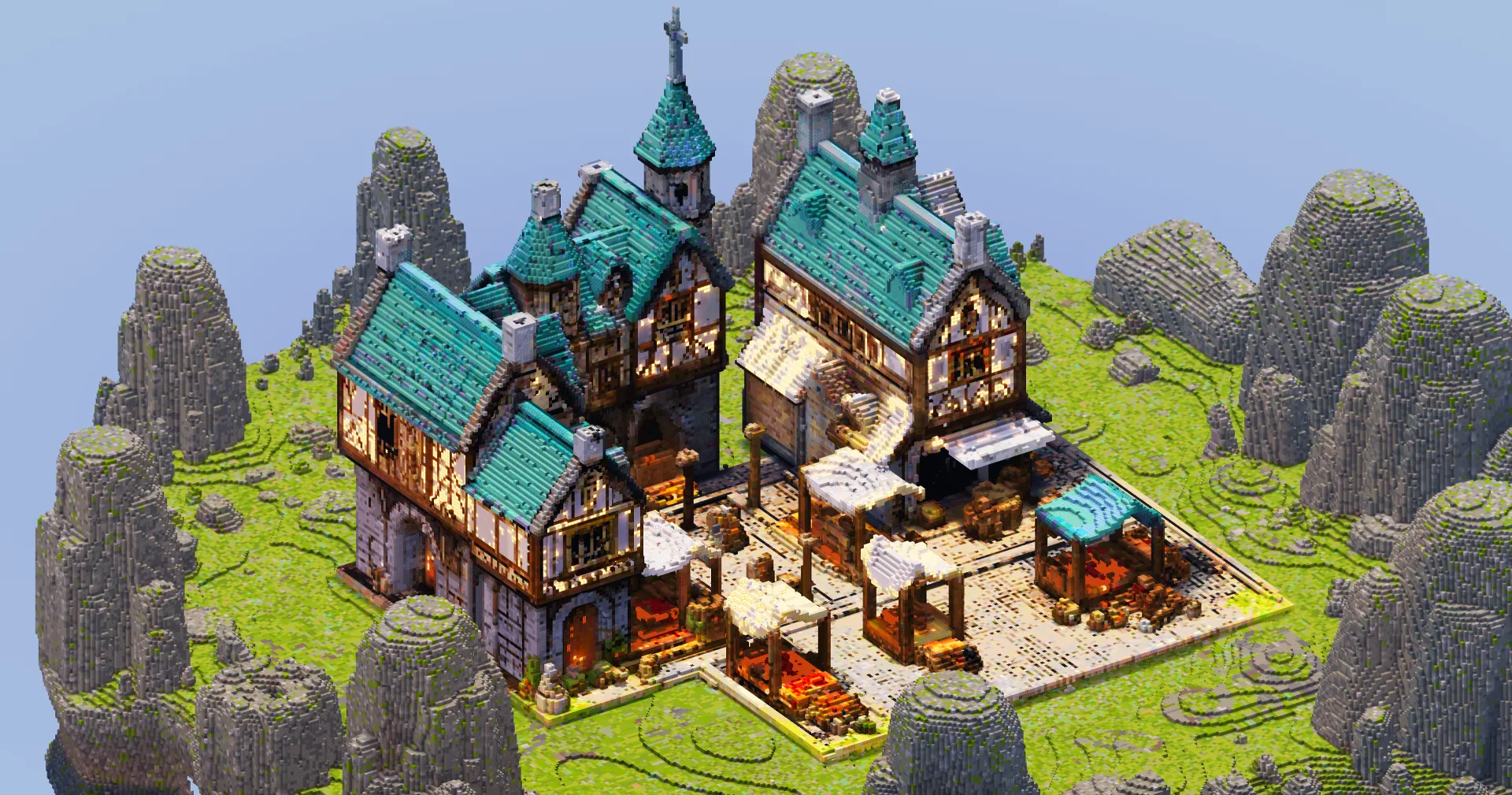Large Medieval Market - Minecraft Build by StrongholdStudios ...