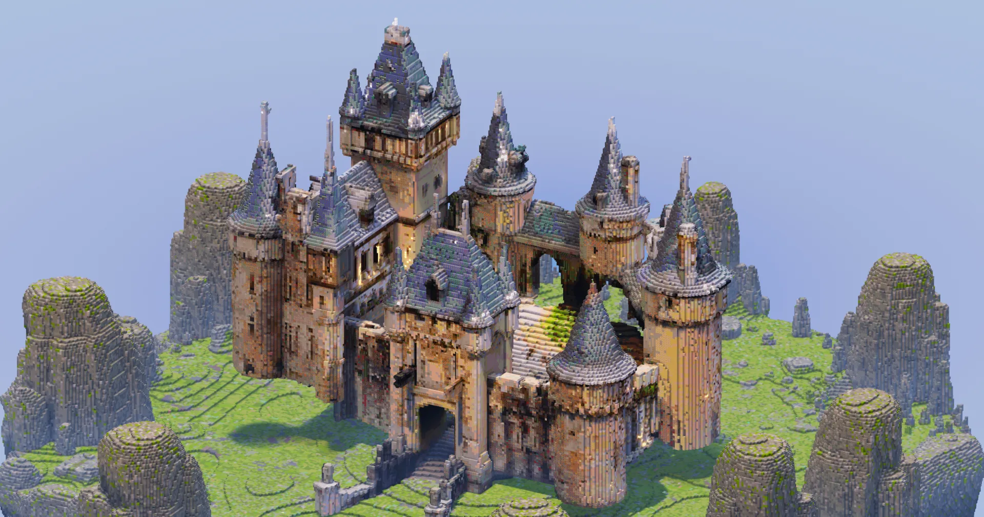 Blue Medieval Castle